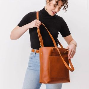 ‘Almost Perfect’ Crossbody Tote Portland Leather Co Honey